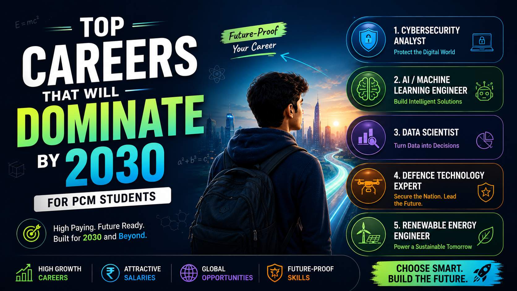 Top Careers That Will Dominate by 2030 for PCM Students | High Paying Jobs Guide