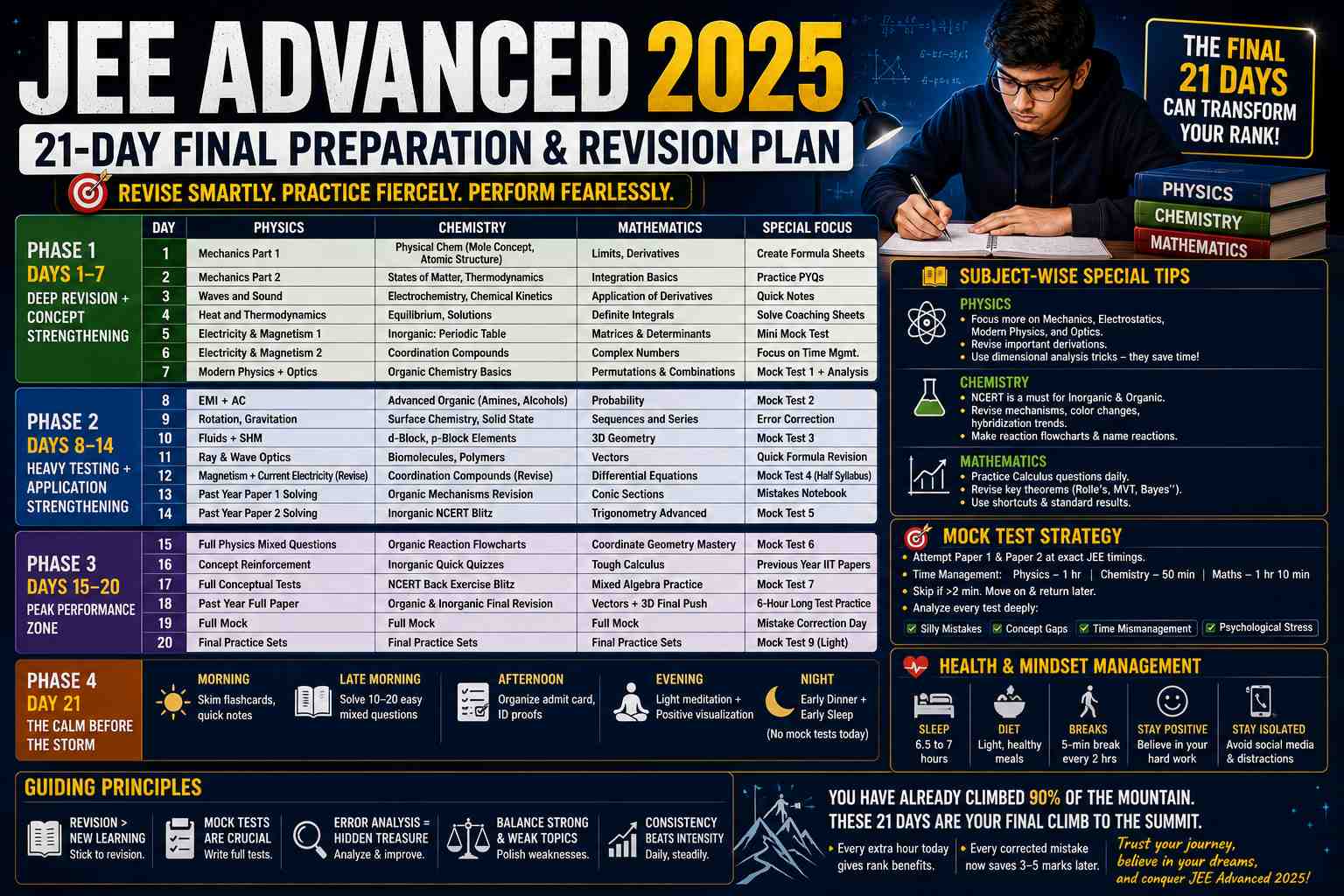 Last 21 days JEE Advanced strategy