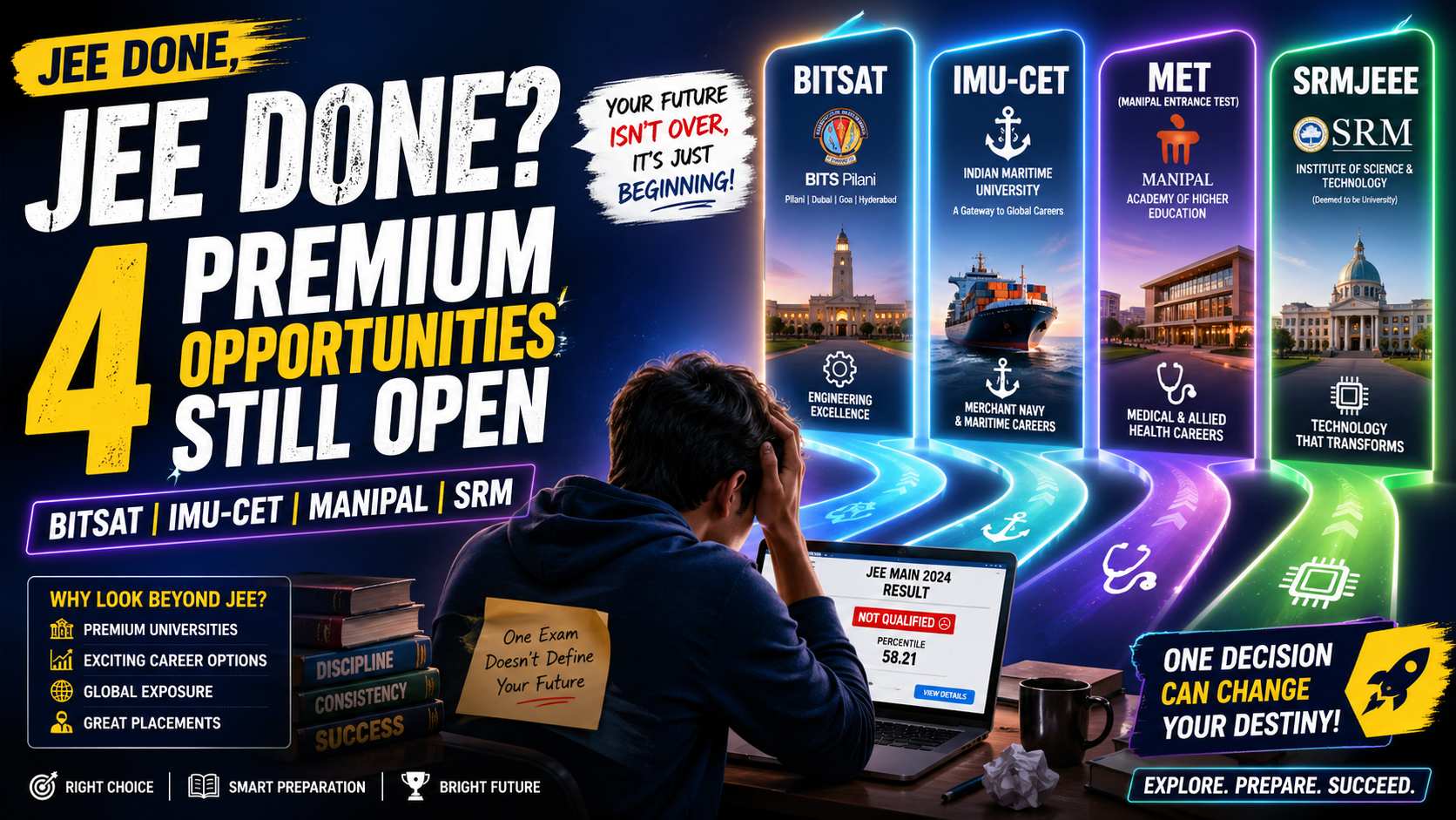 Best Entrance Exams After JEE Main 2026 Still Open | BITSAT, IMU-CET, MET