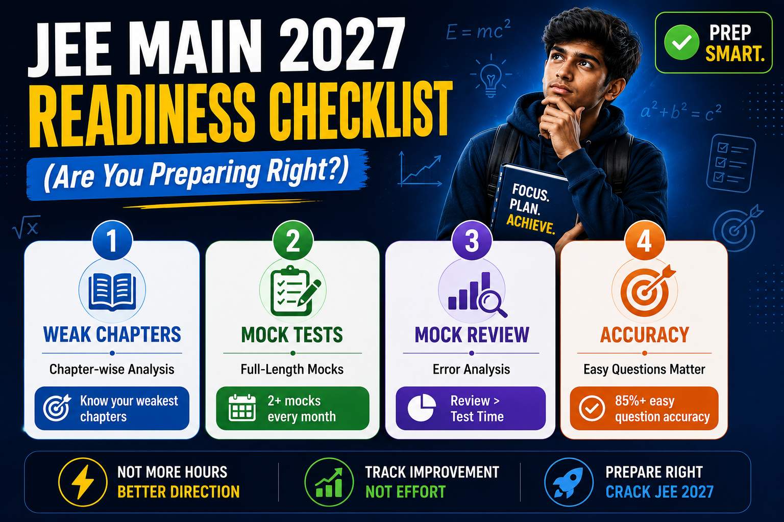 JEE Main 2027 Readiness Checklist — Are You Preparing Right or Just Preparing Hard? | MargDarshan